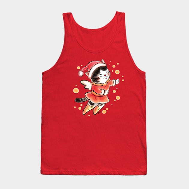 Santa cat angel Tank Top by juliewu